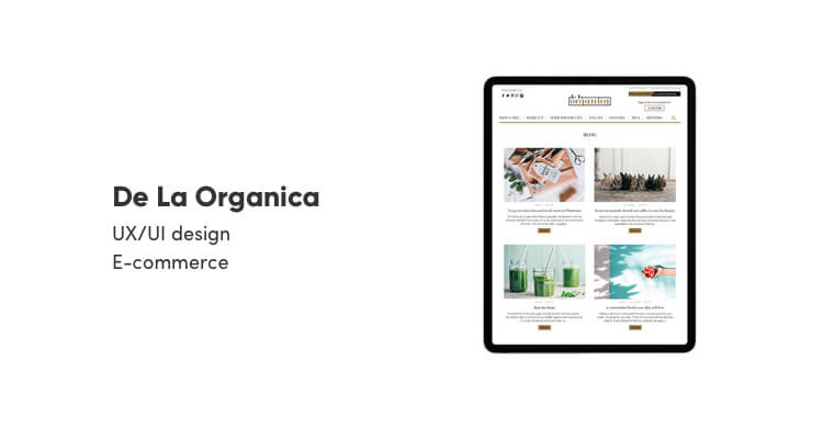 De La Organica | Web design | Mock up