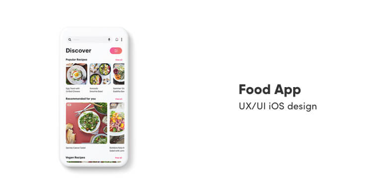 Food app UX/UI design application