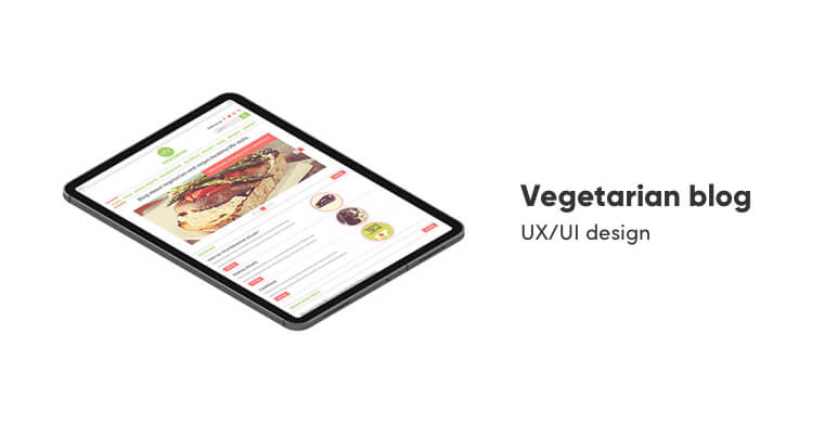 Vegetarian Blog | Web design | Mock up